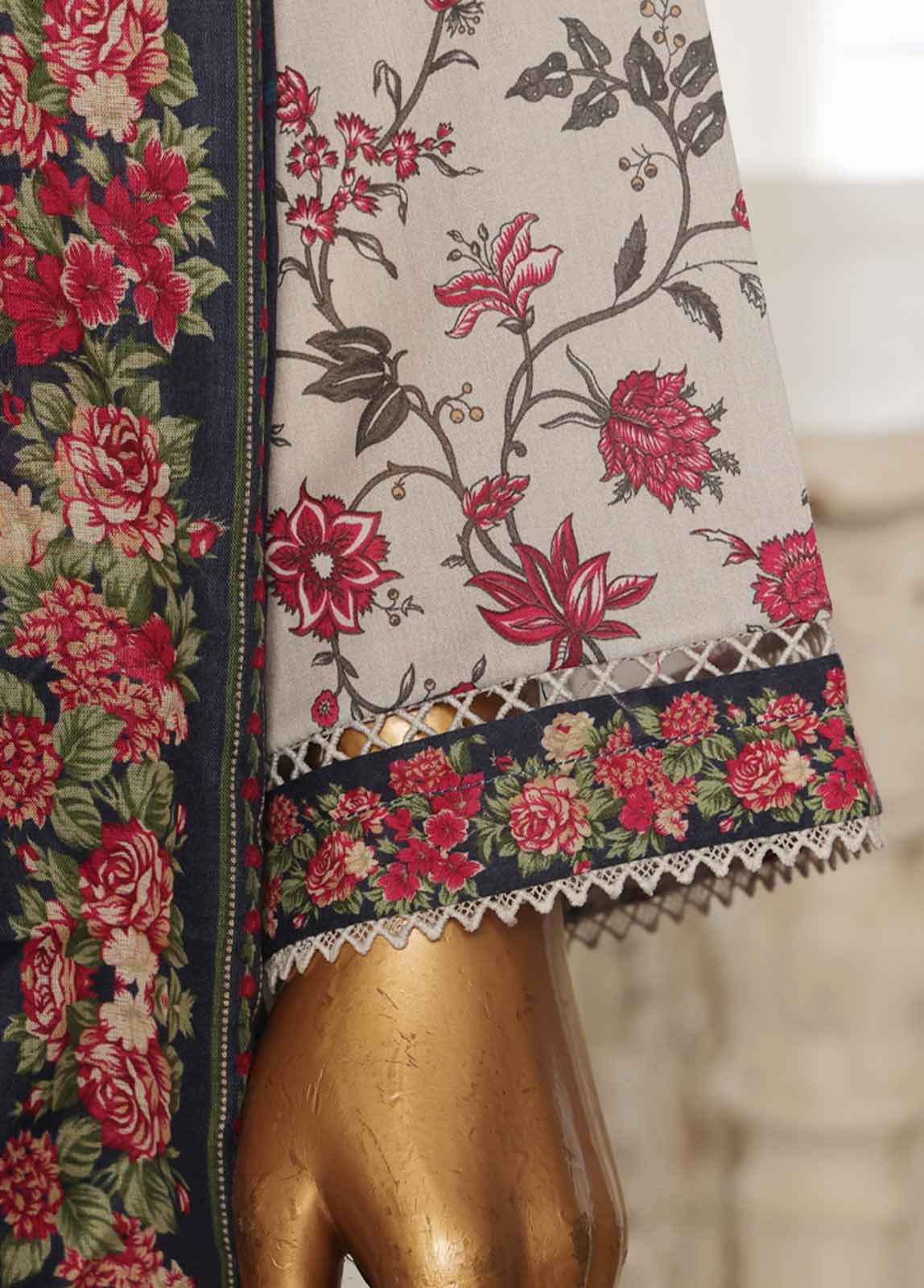 Bin Saeed Printed Lawn Stitched 3 Piece Suit