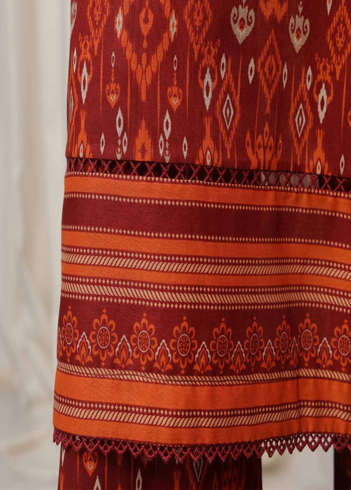 Bin Saeed Printed Lawn Stitched 3 Piece Suit