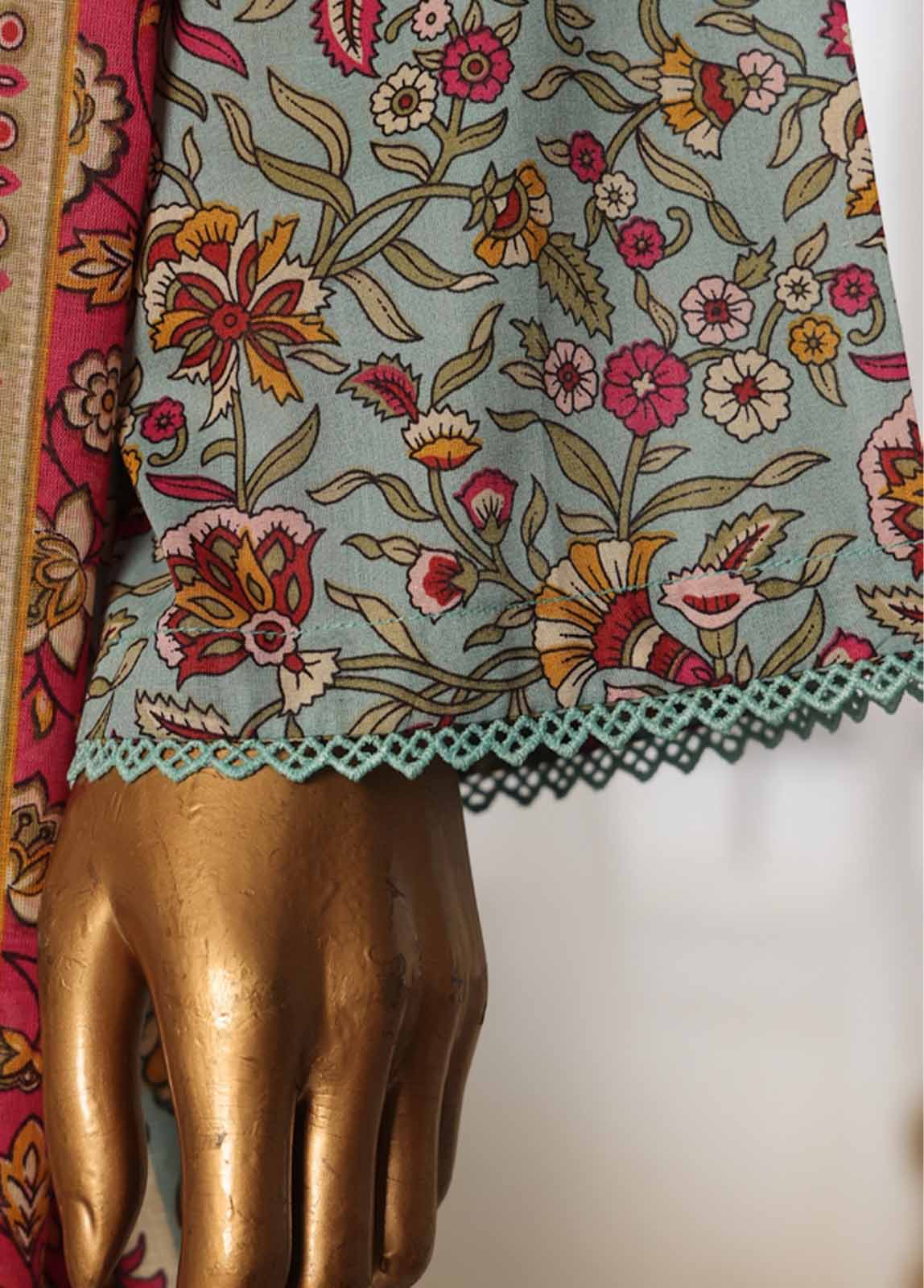 Bin Saeed Printed Lawn Stitched 3 Piece Suit