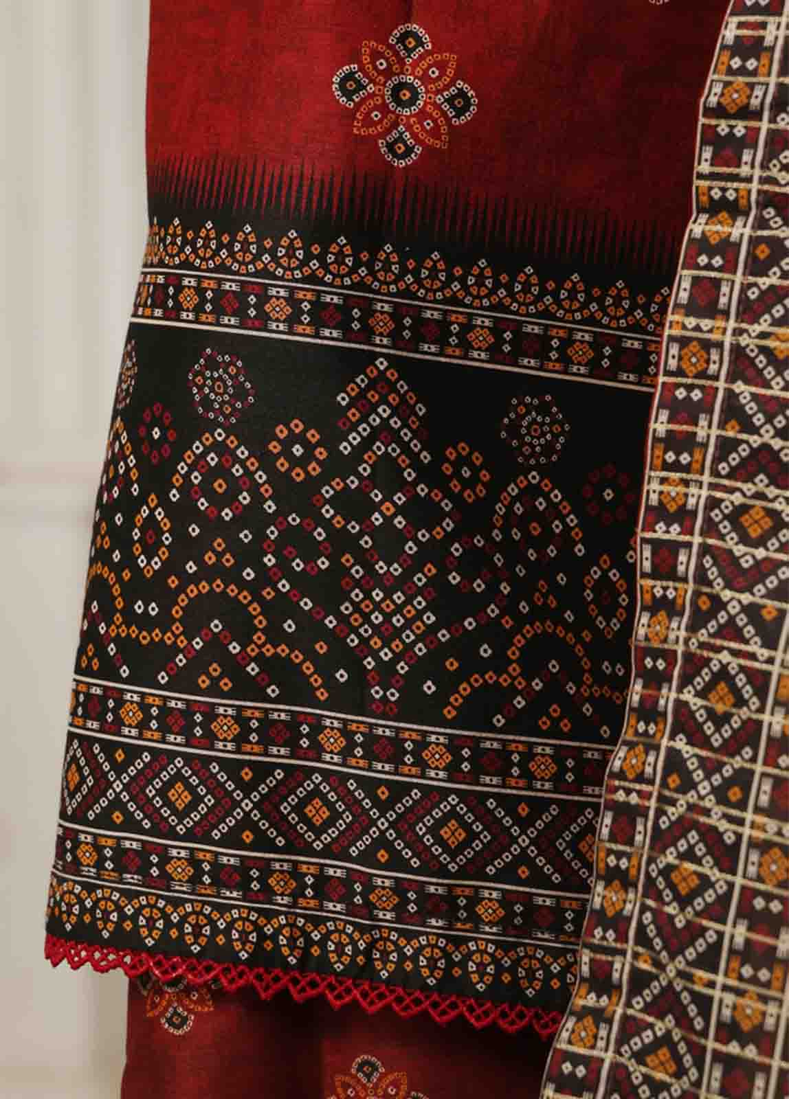 Bin Saeed Printed Lawn Stitched 3 Piece Suit