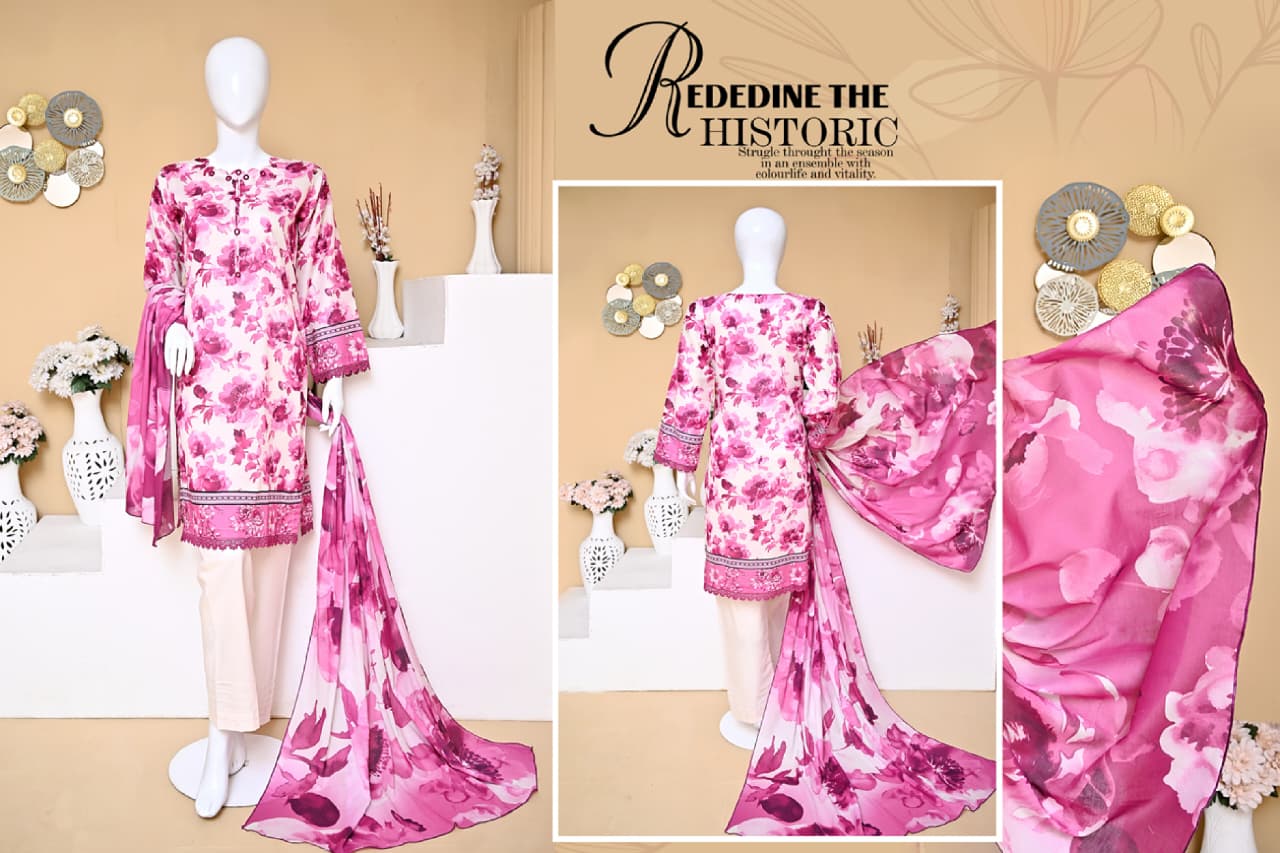 Ittehad Printed Unstitched Lawn 3pc Collection