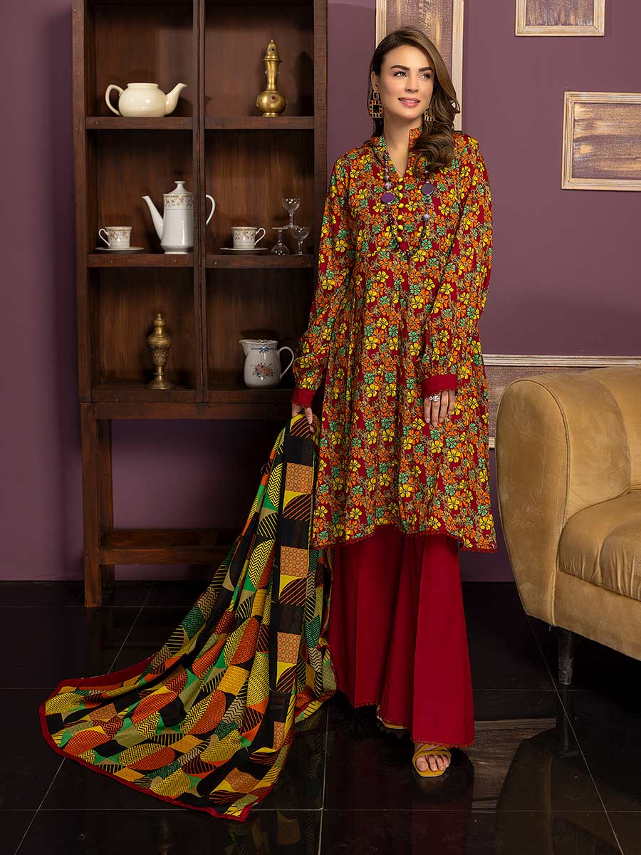 Soha By Orange Unstitched Lawn 3piece