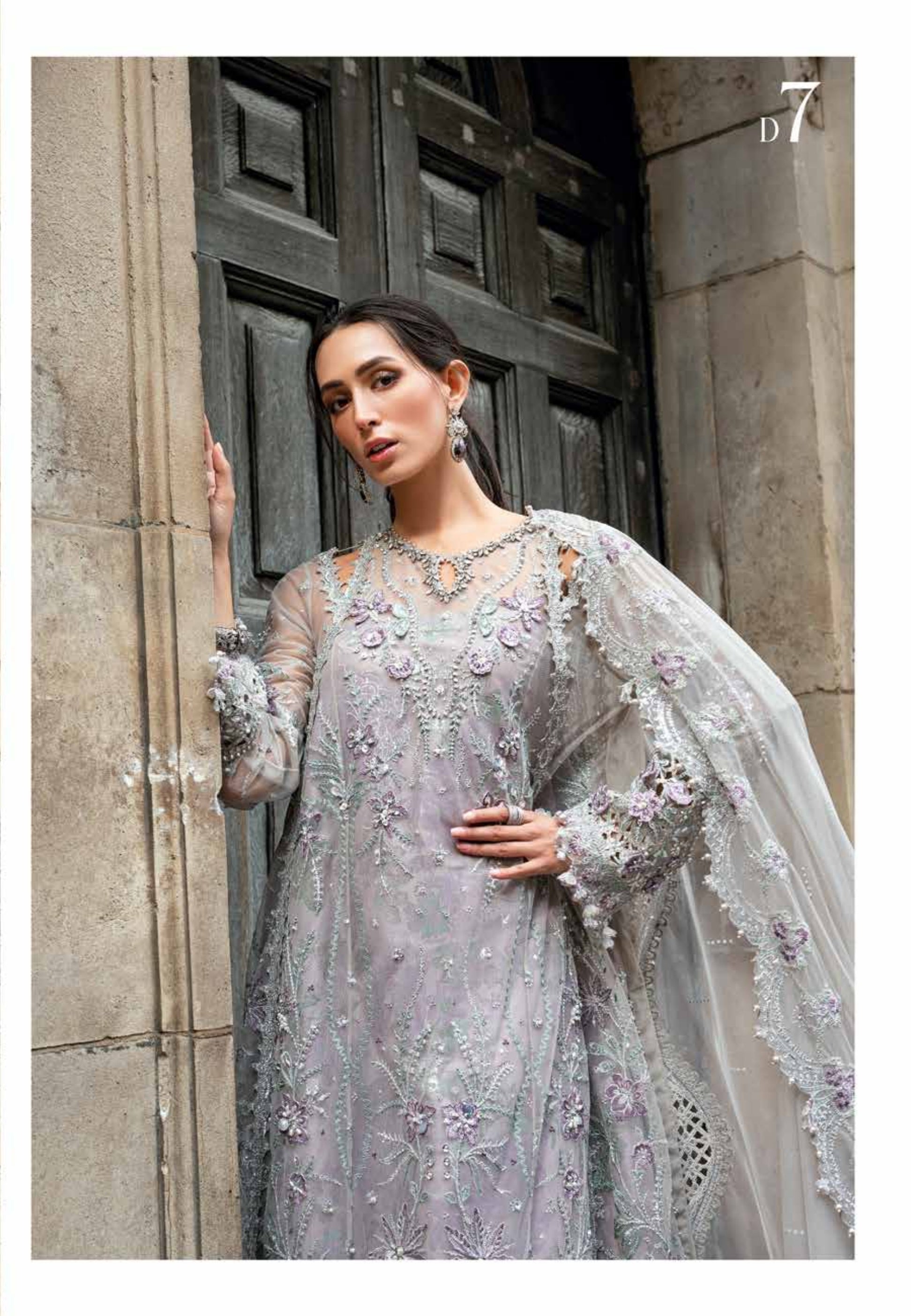 Soiree by Maria B Unstitched Net Embroidered Suits 3 Piece MB25SF D-7 - Formals Collection
658871