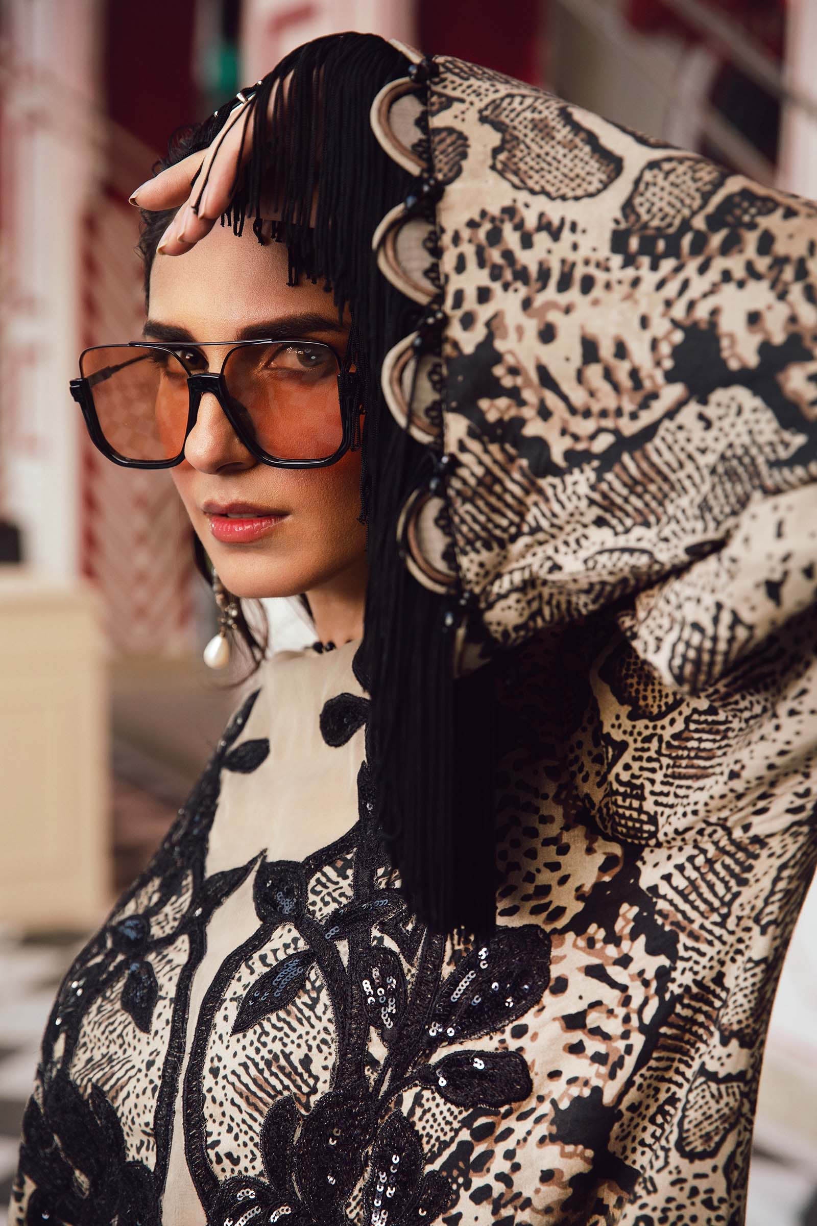 M Prints by Maria B Embroidered Suits Unstitched 3 Piece MB25FE D-2B - Winter Collection