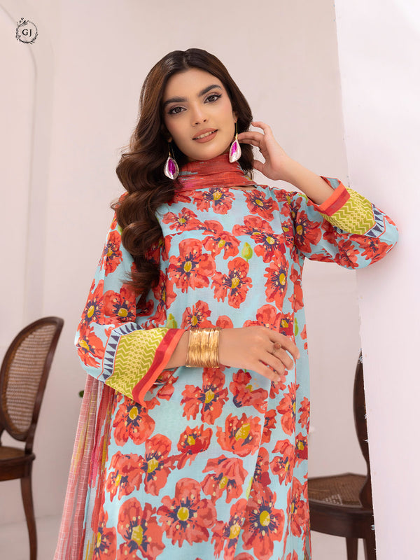 Guljee 3 PC UNSTITCHED (SHIRT TROUSER & DUPATTA)