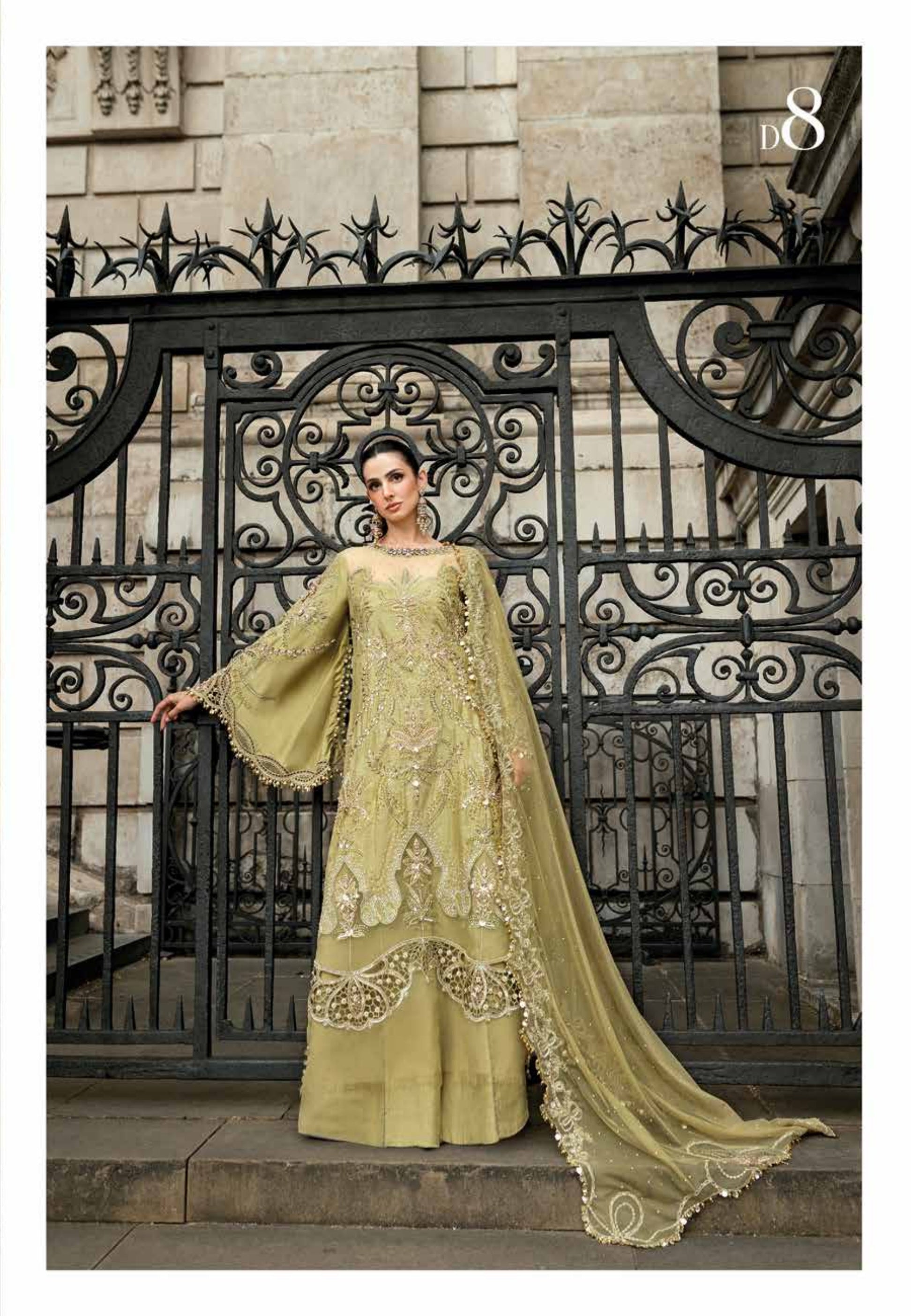 Soiree by Maria B Unstitched Raw Silk Embroidered Suits 3 Piece MB25SF D-8 - Formals Collection