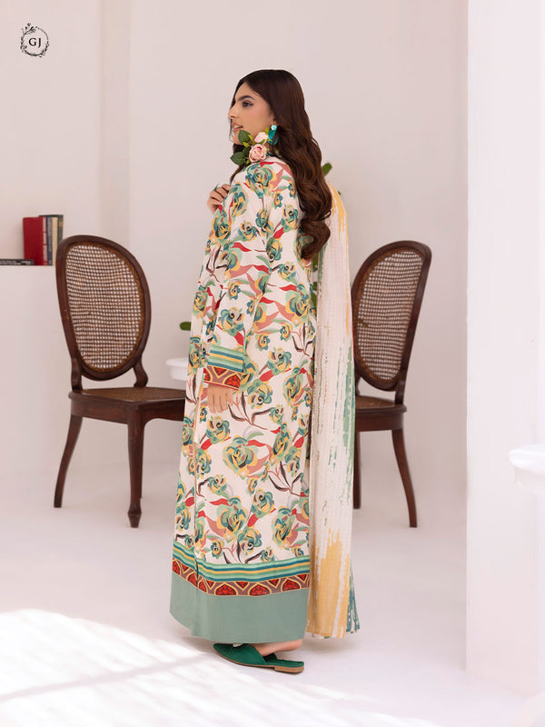 Guljee 3 PC UNSTITCHED (SHIRT TROUSER & DUPATTA)