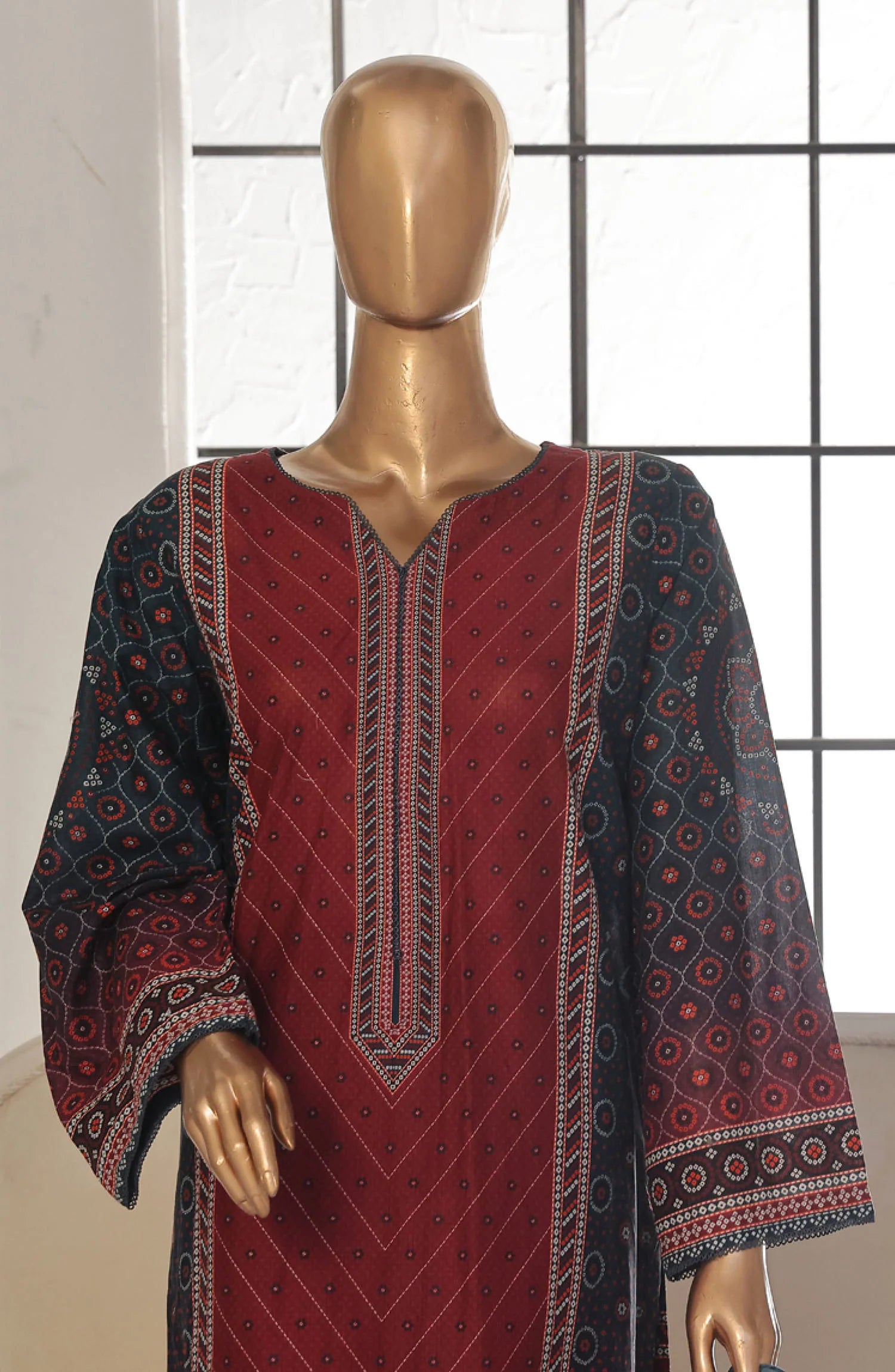 Bin Saeed Printed Lawn Stitched 3 Piece Suit